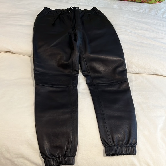 Leather joggers - Picture 2 of 5
